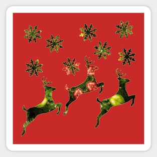 Christmas Decoration in Green and Red Sticker